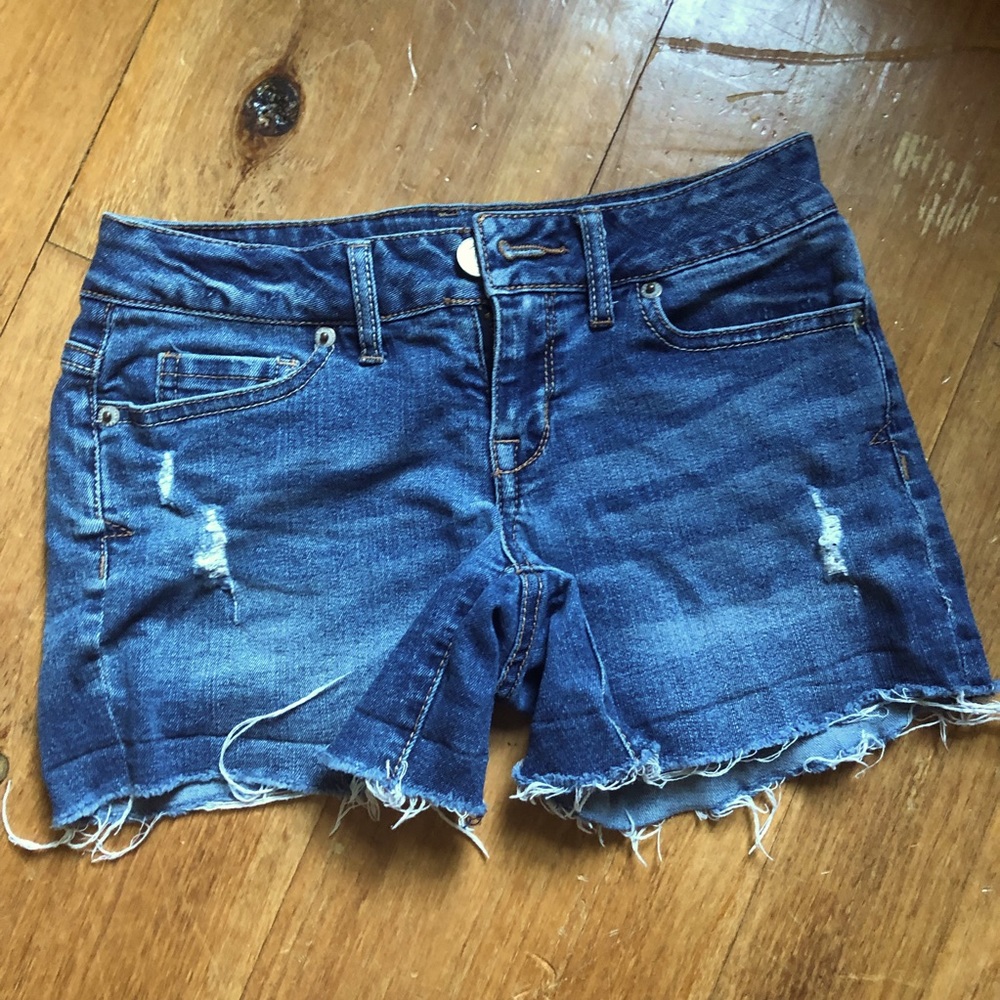 Denim cut off shorts